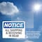 Signmission All Shipping And Receiving In Rear, 7 in W x Rectangle, Vinyl Decal OS-2PACK-NS-D-57-L-15223 - alternate 3